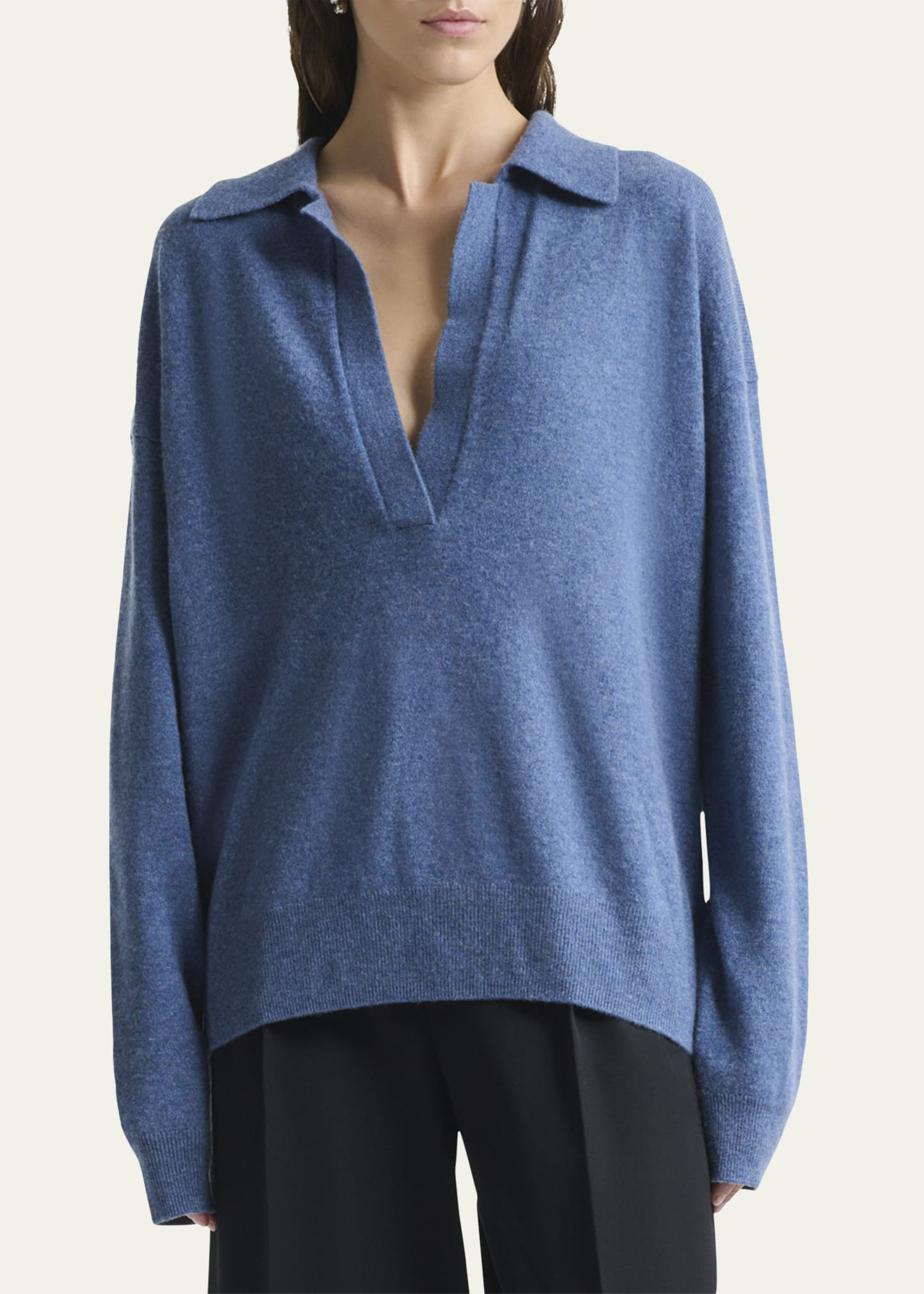 Zaq Cashmere Oversized Polo Sweater - 4