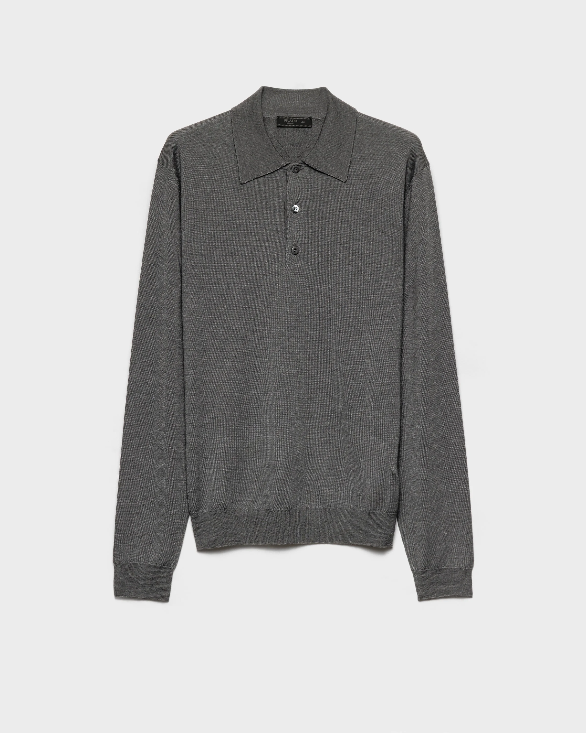 Cashmere and silk polo shirt - 1