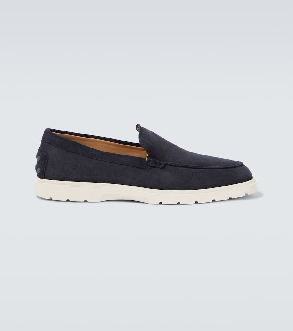 Slip-on suede loafers - 1