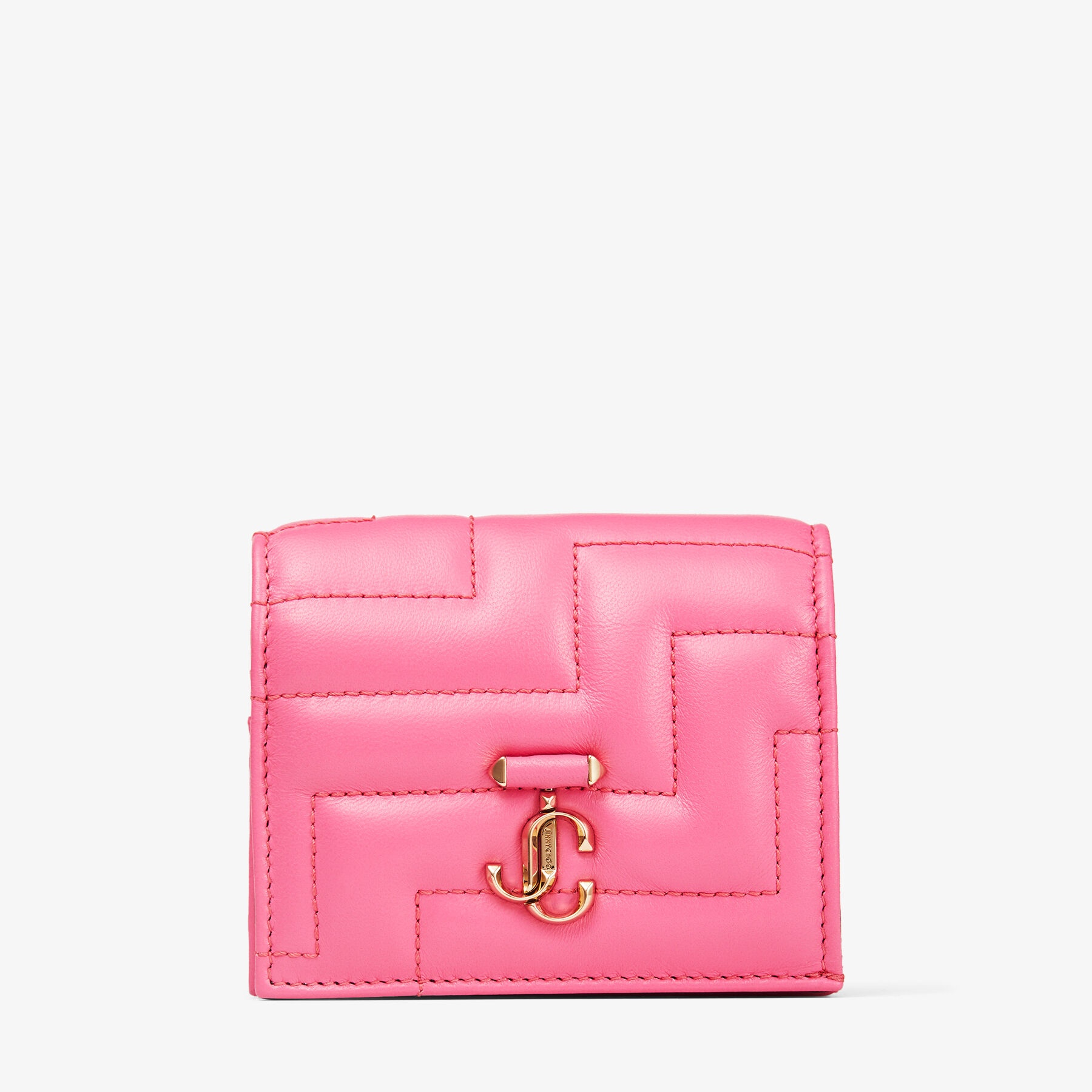 Hanne
Candy Pink Avenue Nappa Leather Wallet with Light Gold JC Emblem - 1