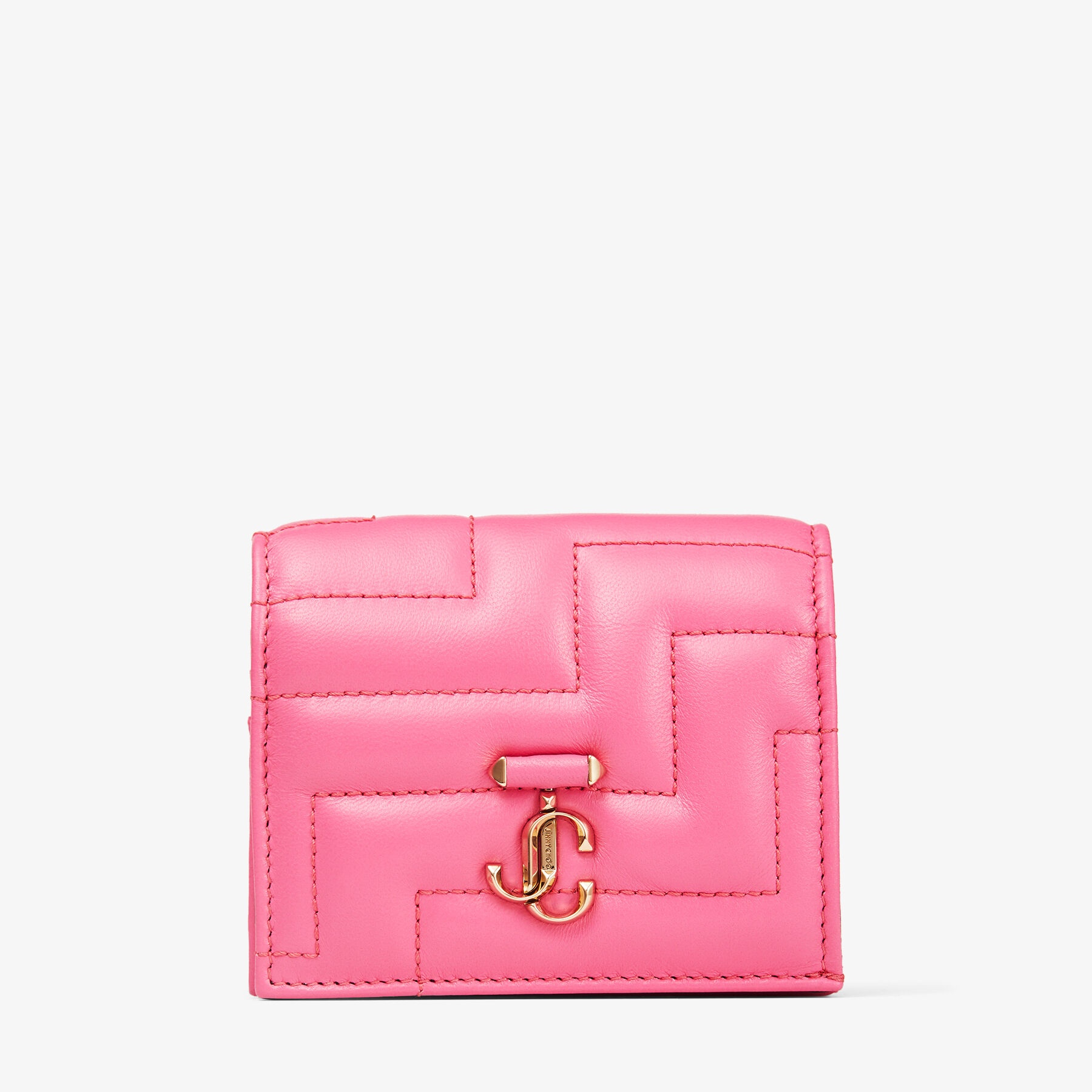 Hanne
Candy Pink Avenue Nappa Leather Wallet with Light Gold JC Emblem - 1