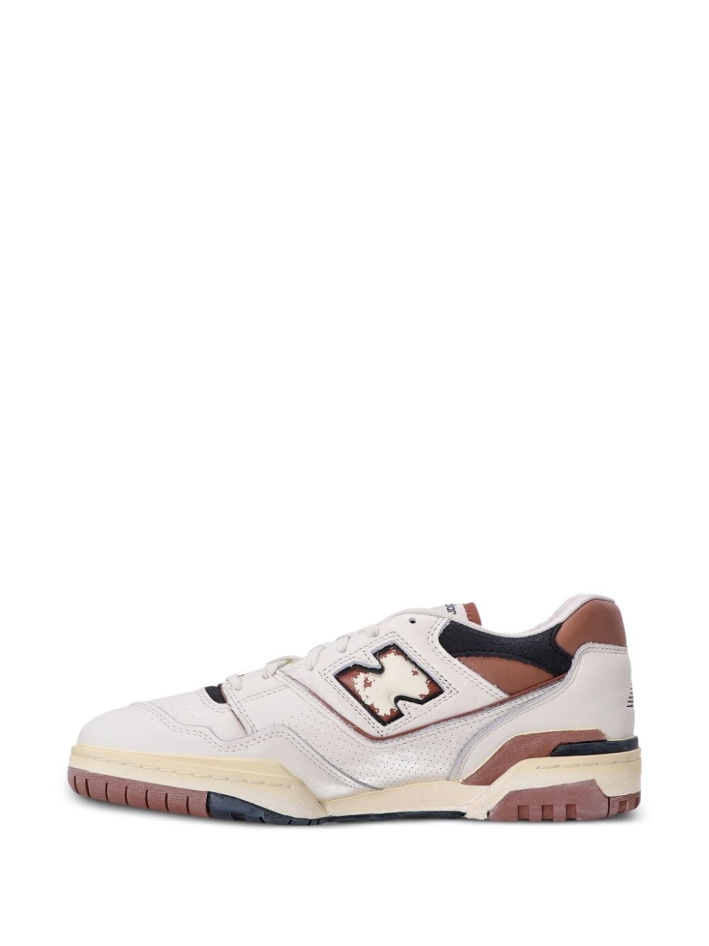 550 panelled leather sneakers - 3