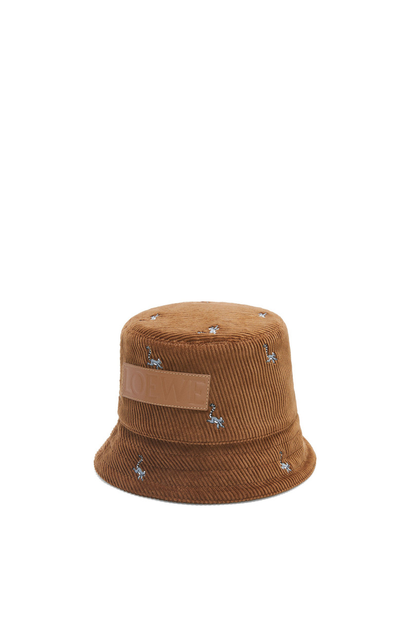 Lemur bucket hat in cotton corduroy 1