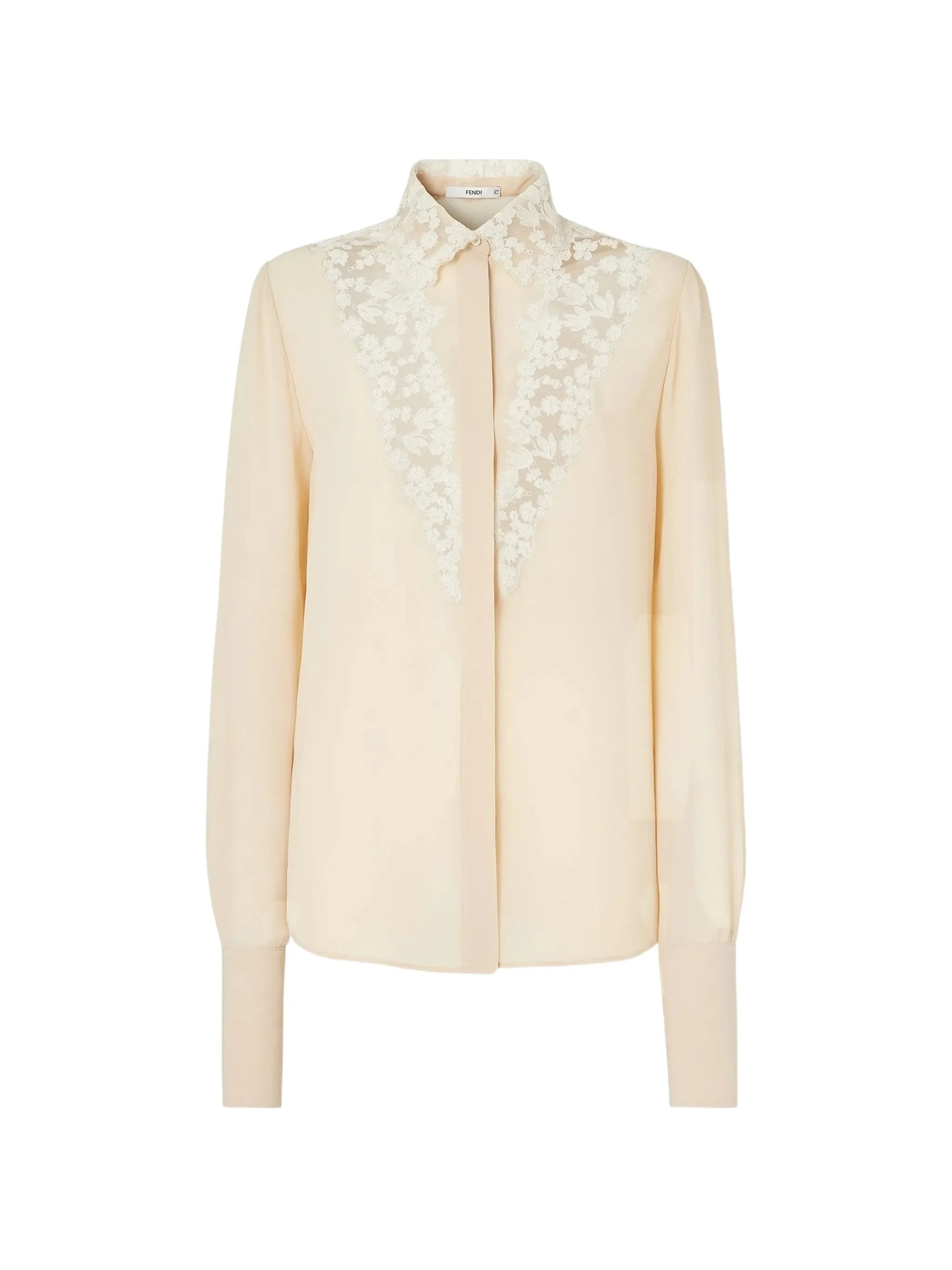 Fendi Parchment-coloured Georgette Shirt - 1