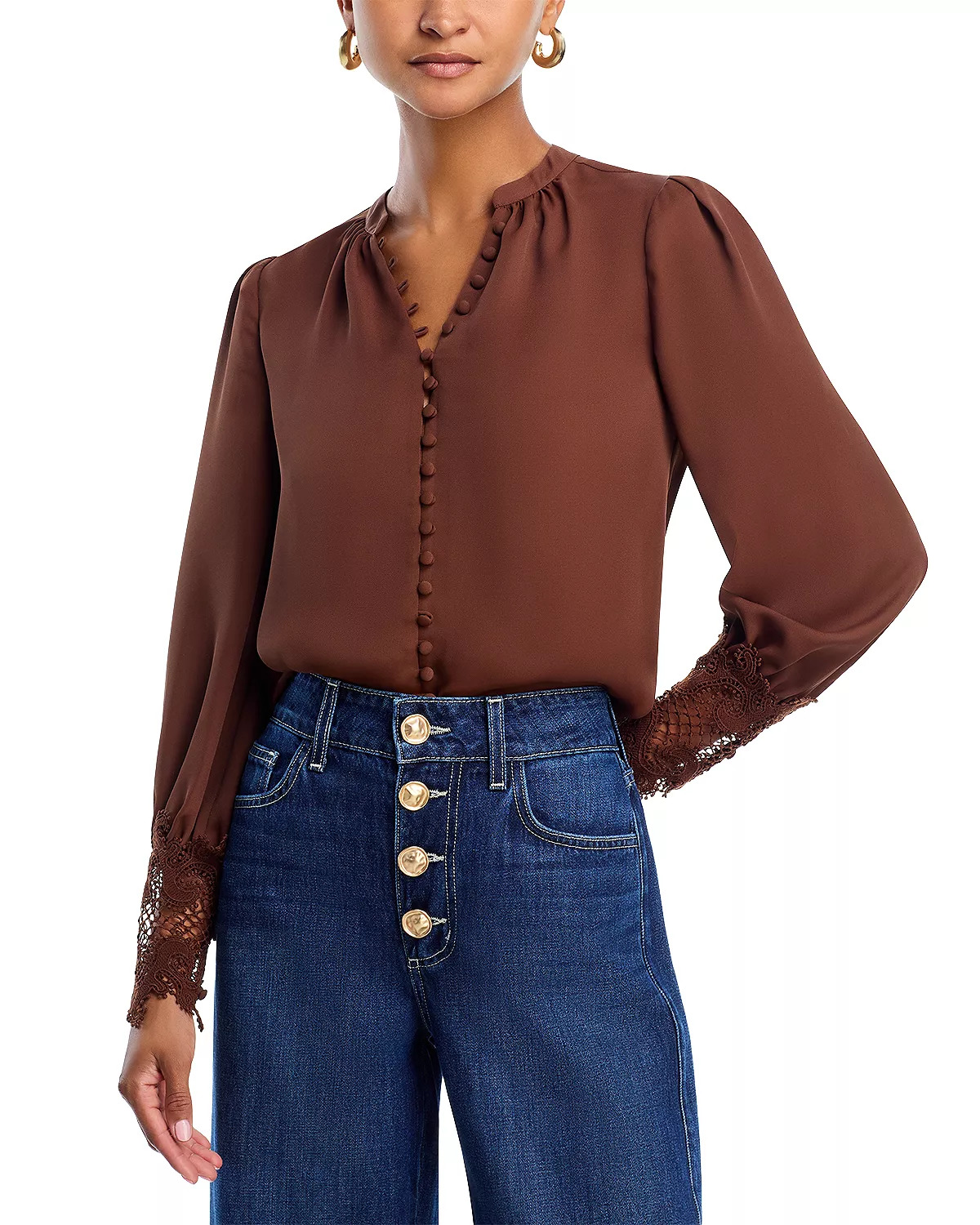 Ava Lace Cuff Blouse - 1