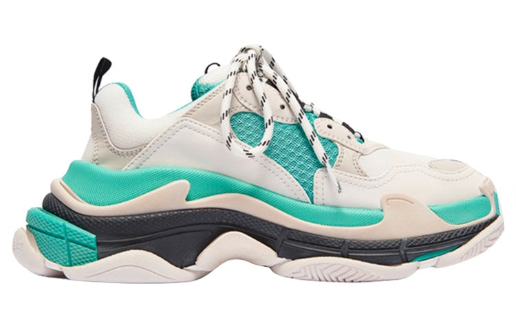 (WMNS) Balenciaga Triple S 'White Green' 2019 524039W09OH3005 - 2