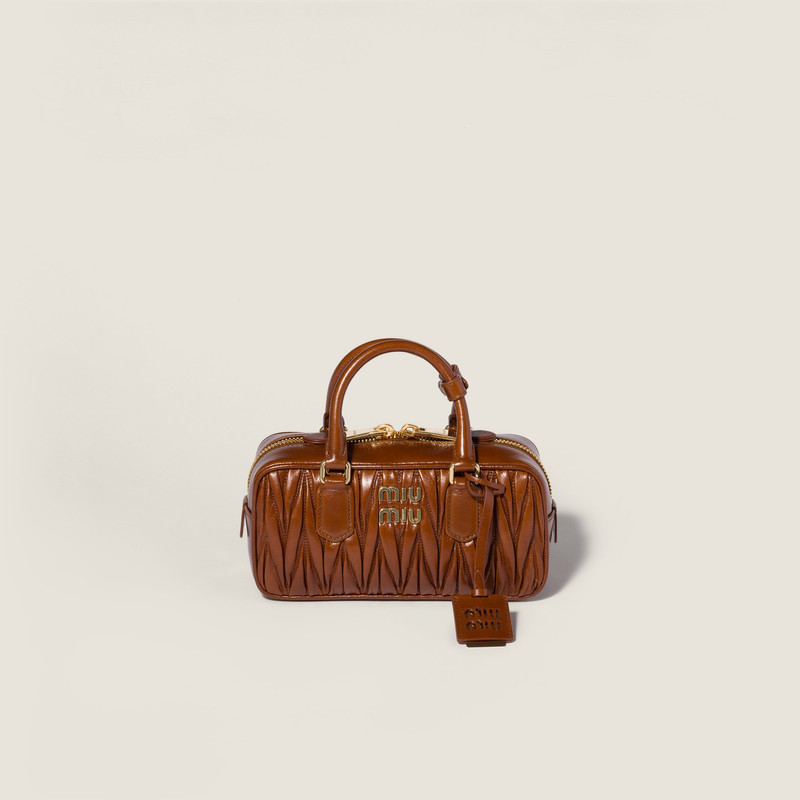 Arcadie shiny matelassé leather bag 1