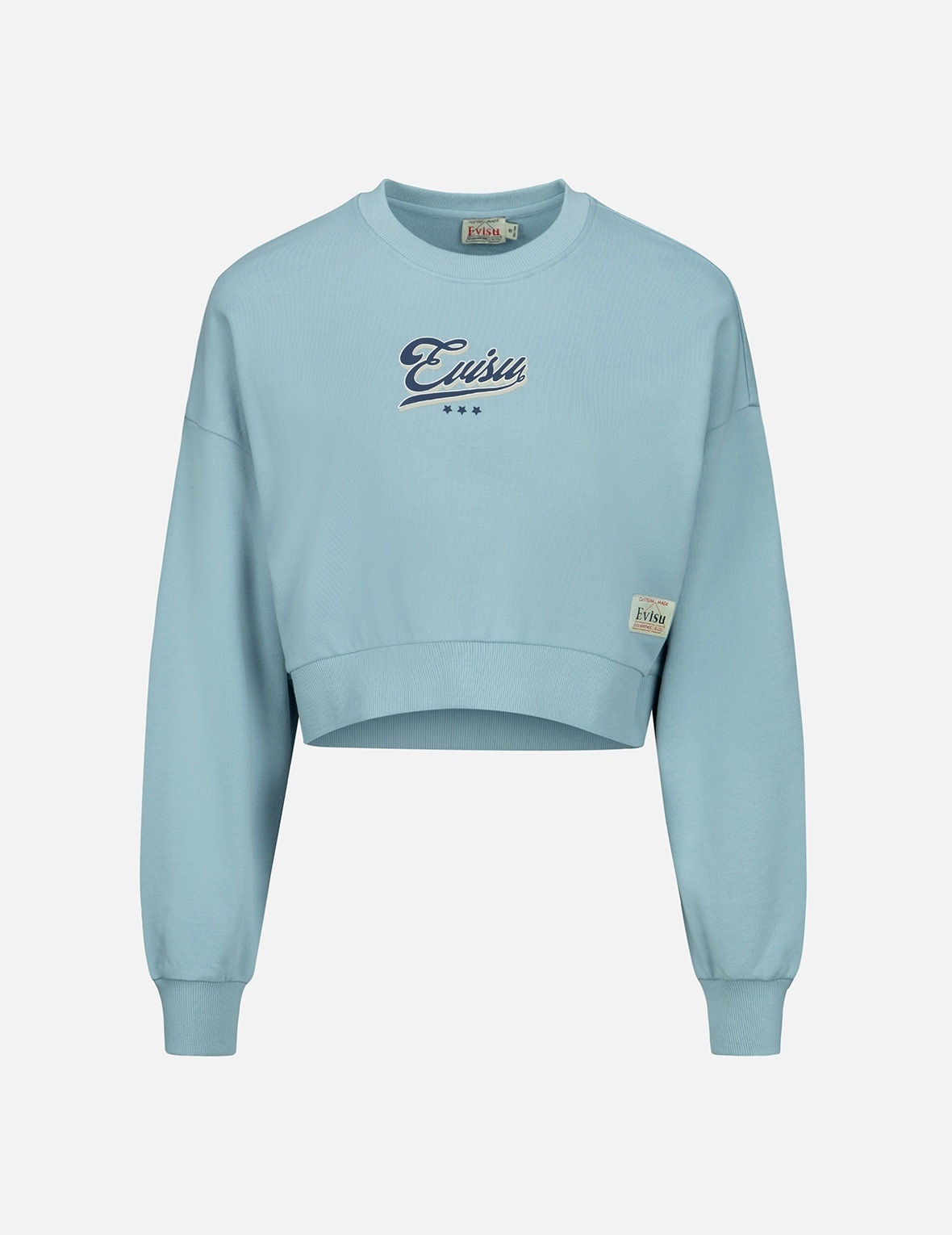 LOGO AND GODHEAD-PATTERN SEAGULL EMBROIDERY CROPPED SWEATSHIRT - 2