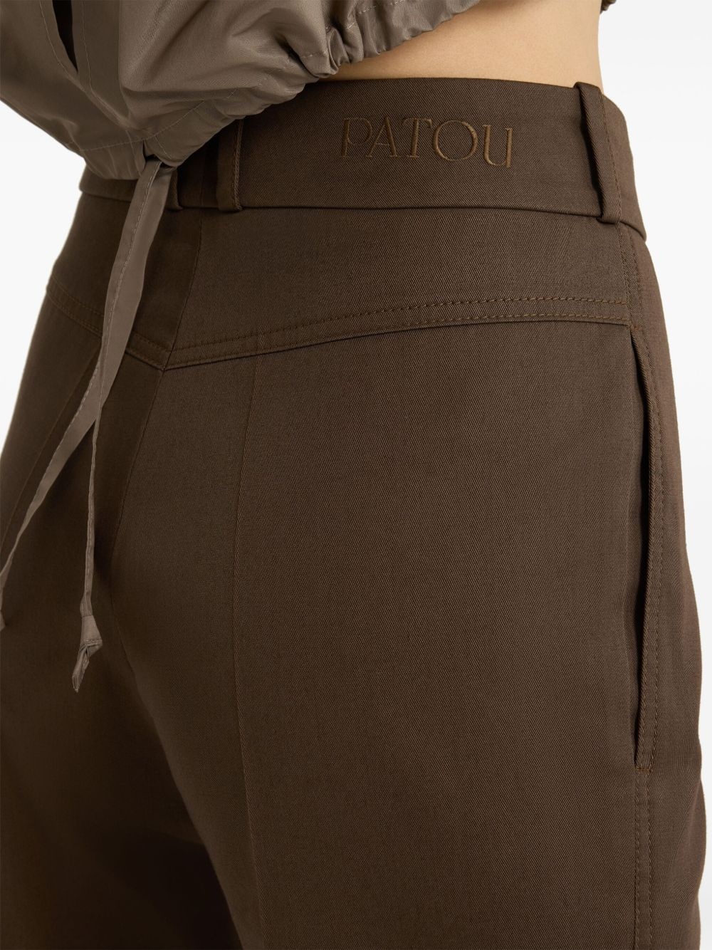 gabardine flared trousers - 4