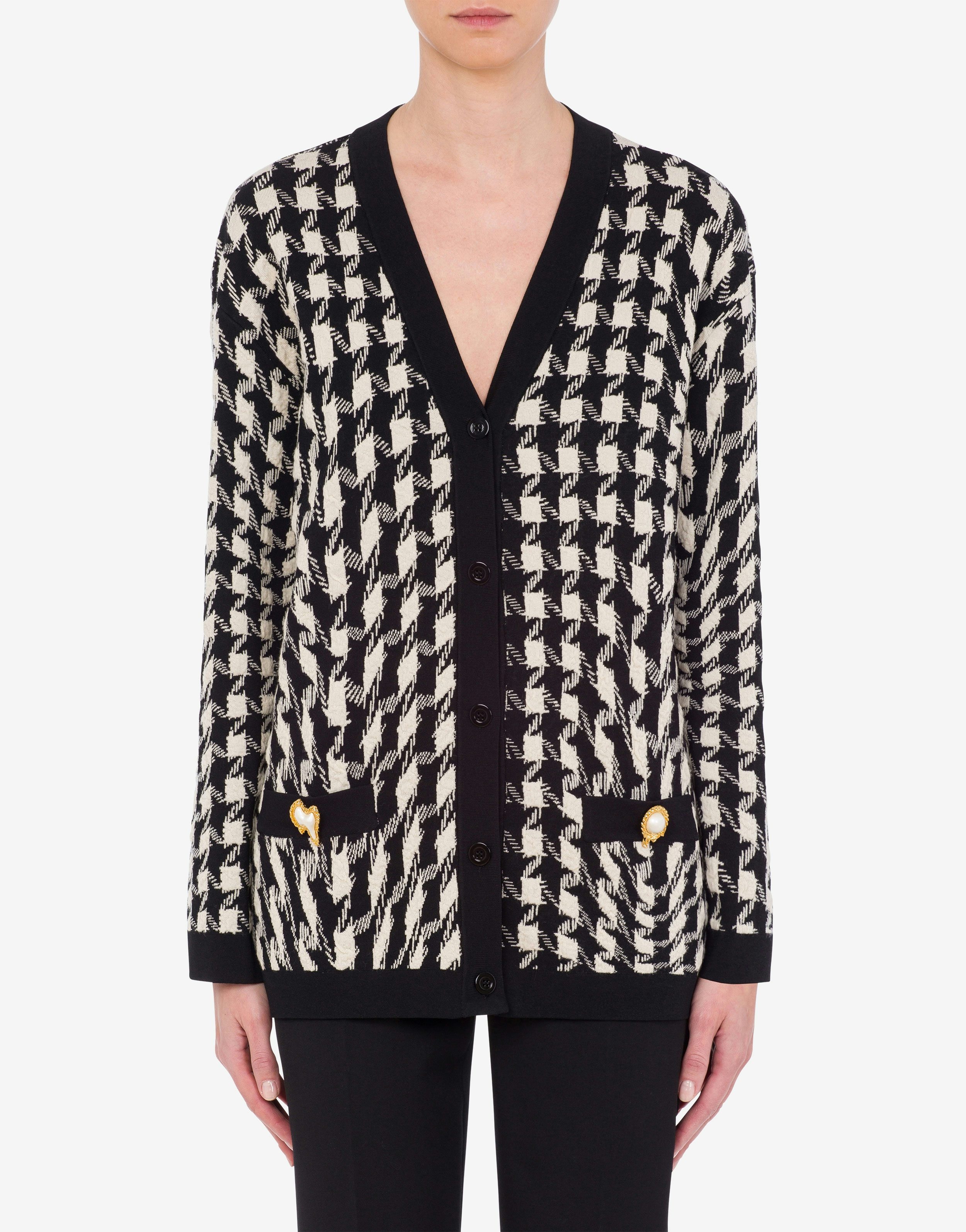 MORPHED PIED DE POULE STRETCH CARDIGAN - 2