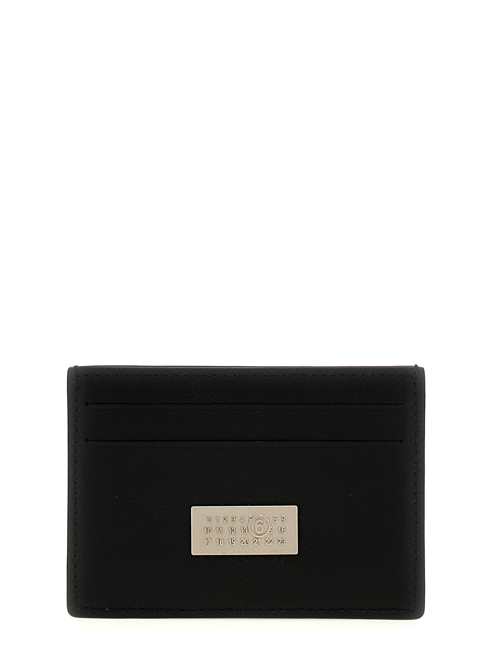 [MM6] Logo Card Holder - Black / ☆送料込☆ MM6 Maison Margiela Logo Card Holder Wallets, Card Holders