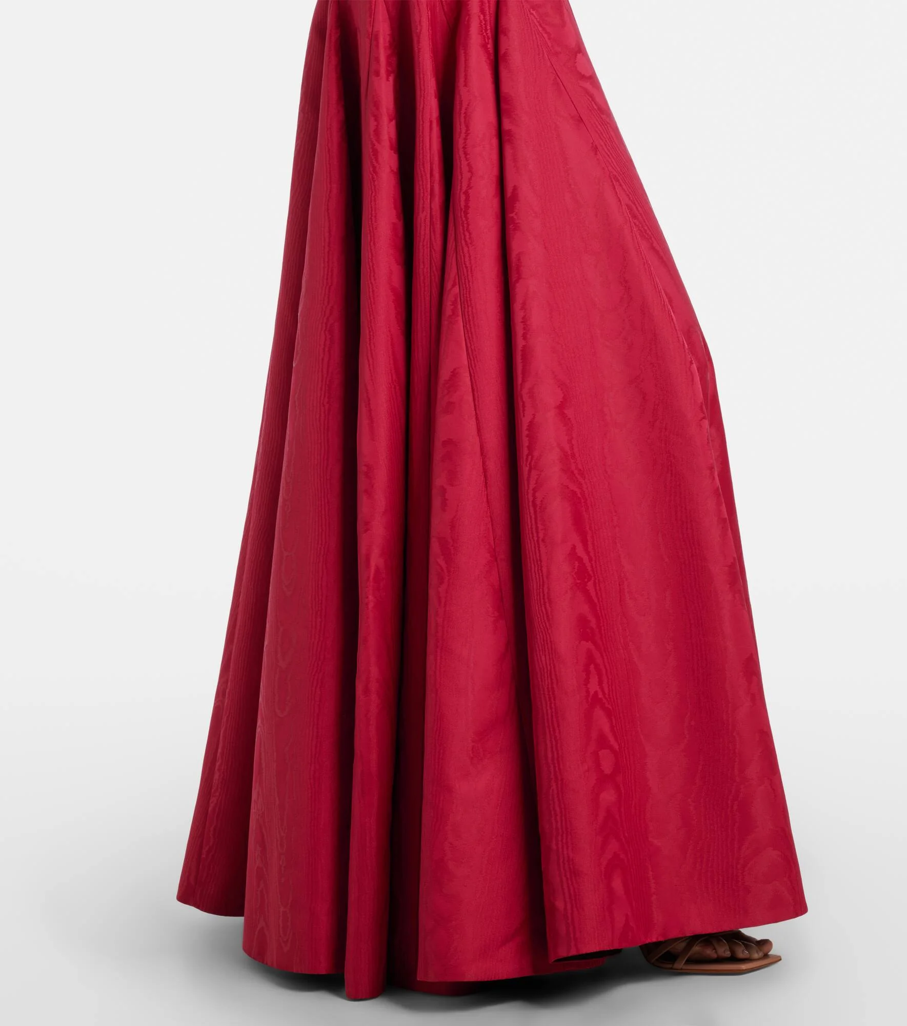EMILIA WICKSTEAD Gracia pleated moir mikado bustier dress | REVERSIBLE