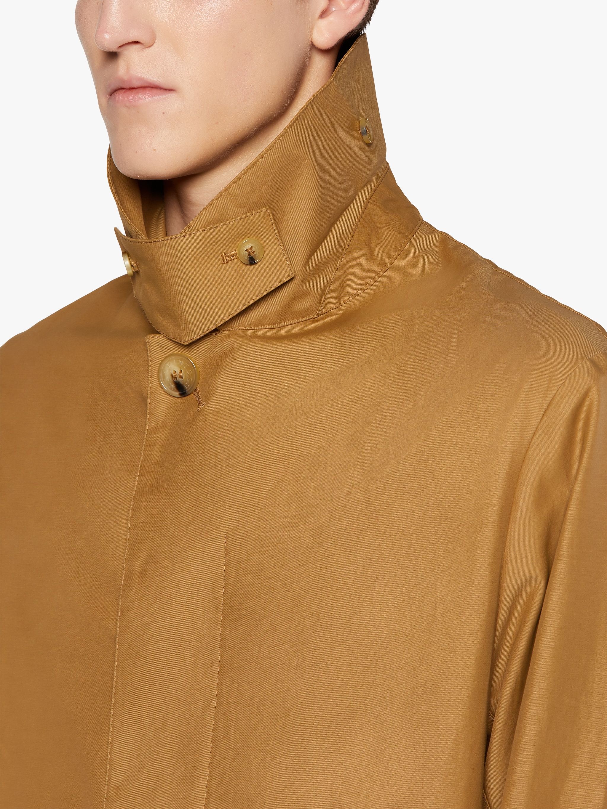 A-LINE TORRENTIAL MOCHA COTTON BLEND RAINCOAT | GMM-220 - 5