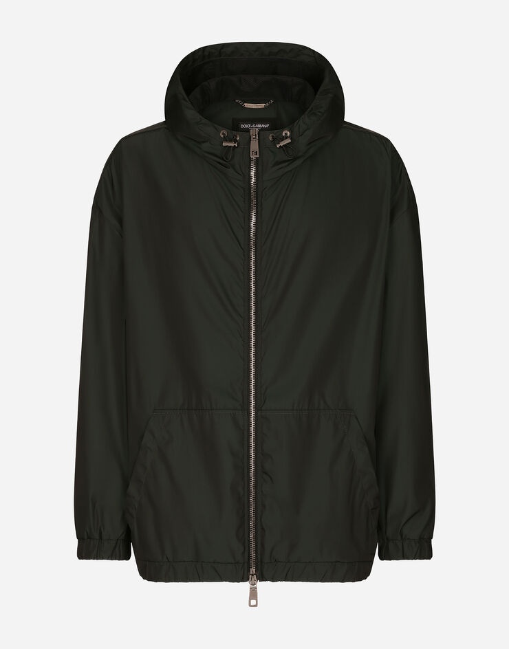 Nylon jacket with hood - 1