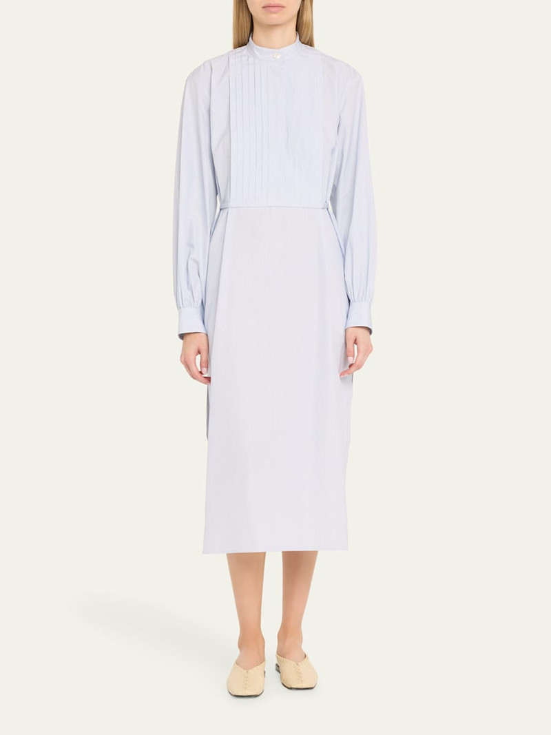 Jil Sander Multi Stripe Cotton Midi Shirtdress outlook