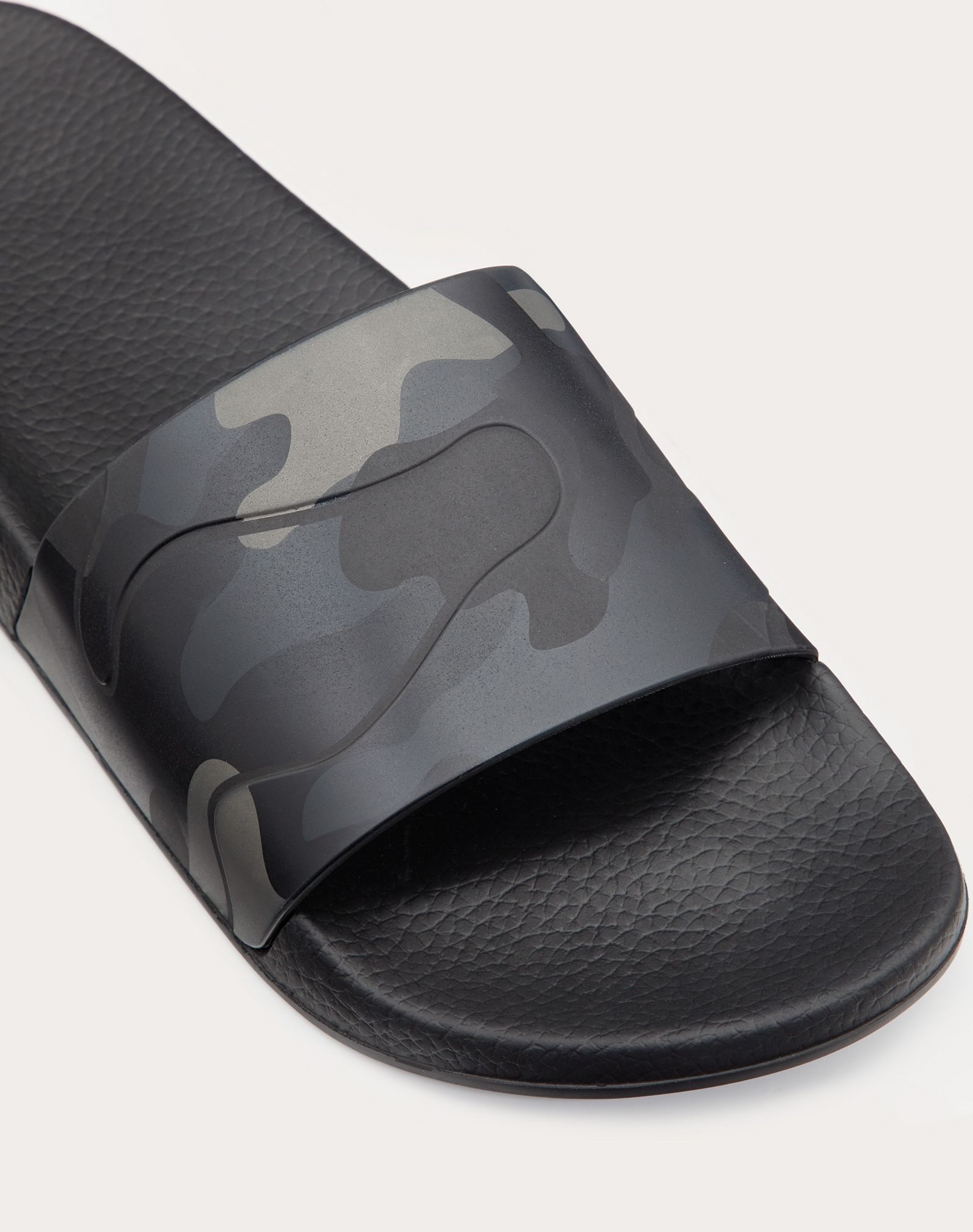 CAMOUFLAGE NOIR RUBBER SLIDER SANDAL - 5