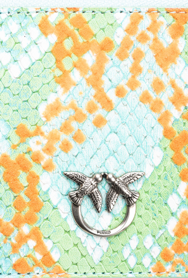 PINKO GALLERIA FLAT POUCH IN REPTILE SKIN 4