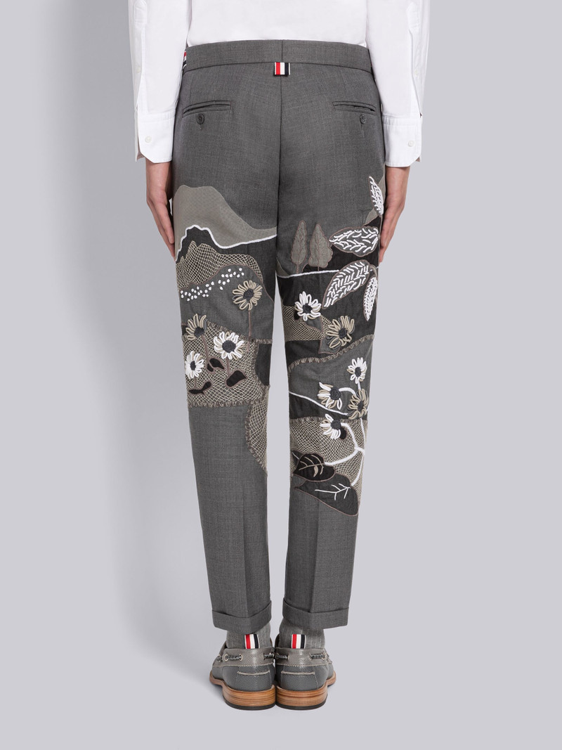 BULLION STITCH MESH SCENIC APPLIQUE TROUSER 3