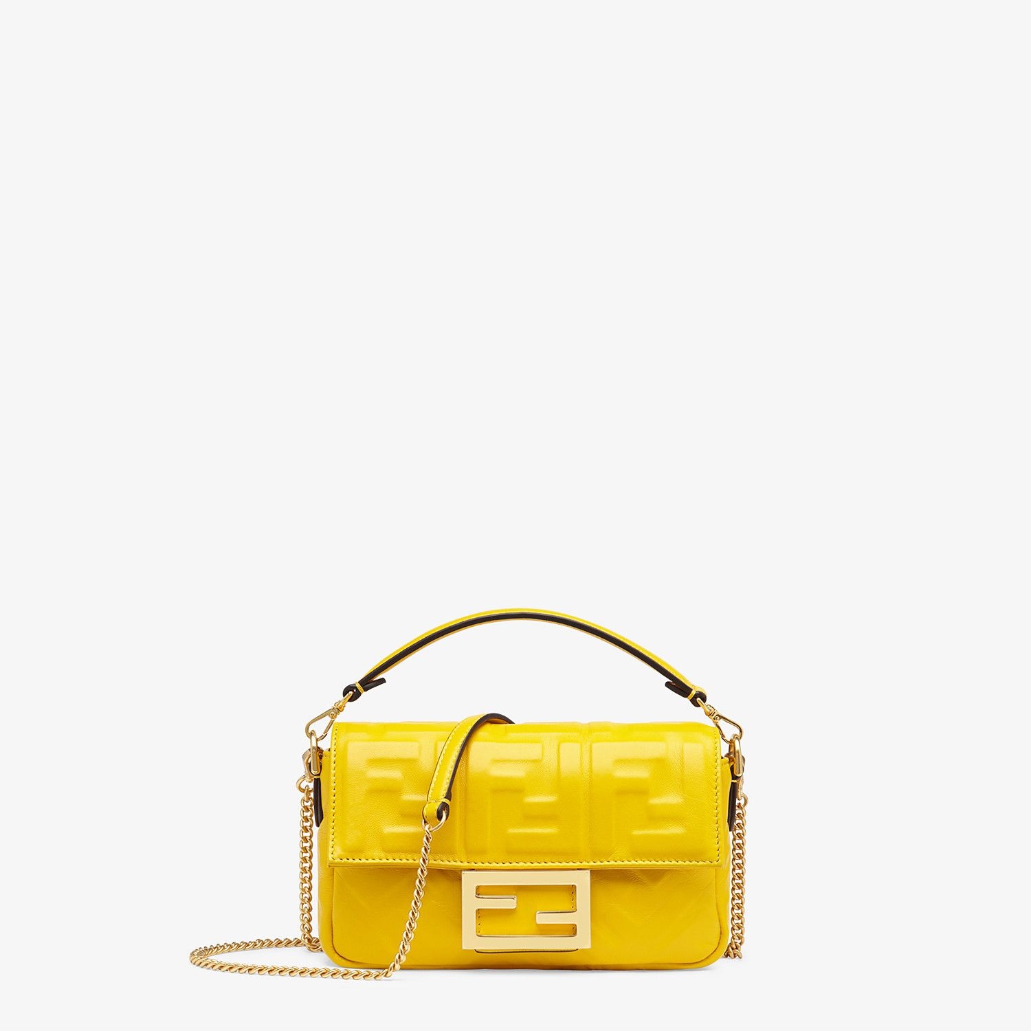 Yellow leather mini-bag - 1