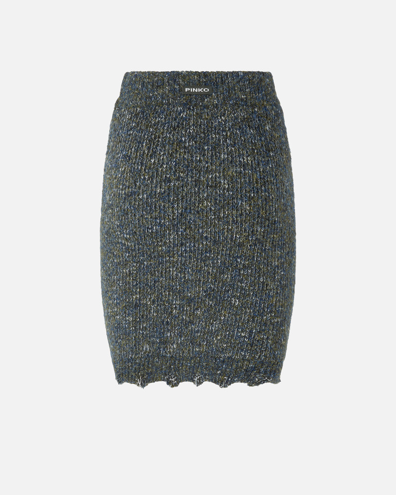 PINKO KNIT SHORT SKIRT WITH CABLE AND RIB STITCH outlook