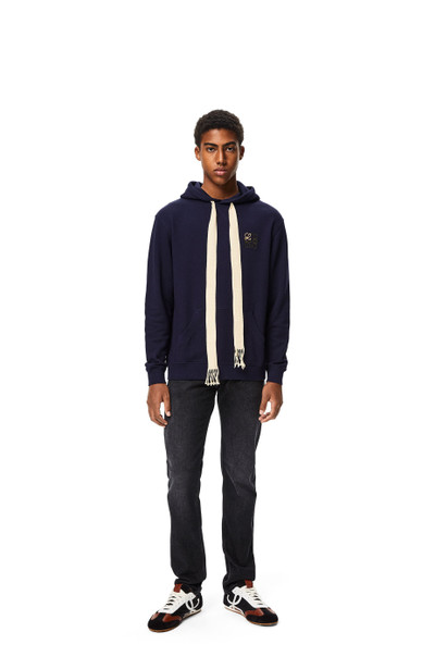 Loewe Anagram embroidered hoodie in cotton outlook