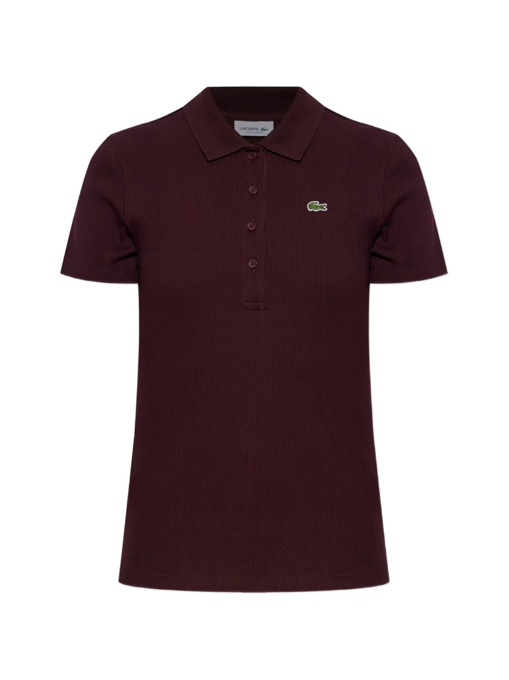 ribbed logo-patch polo top - 1