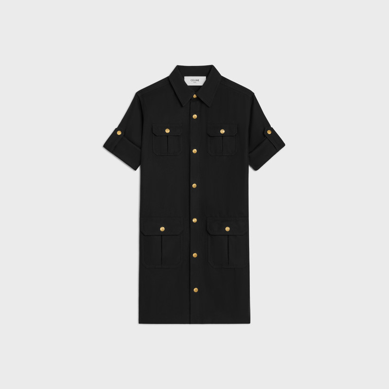 reporter mini dress in cotton twill 1