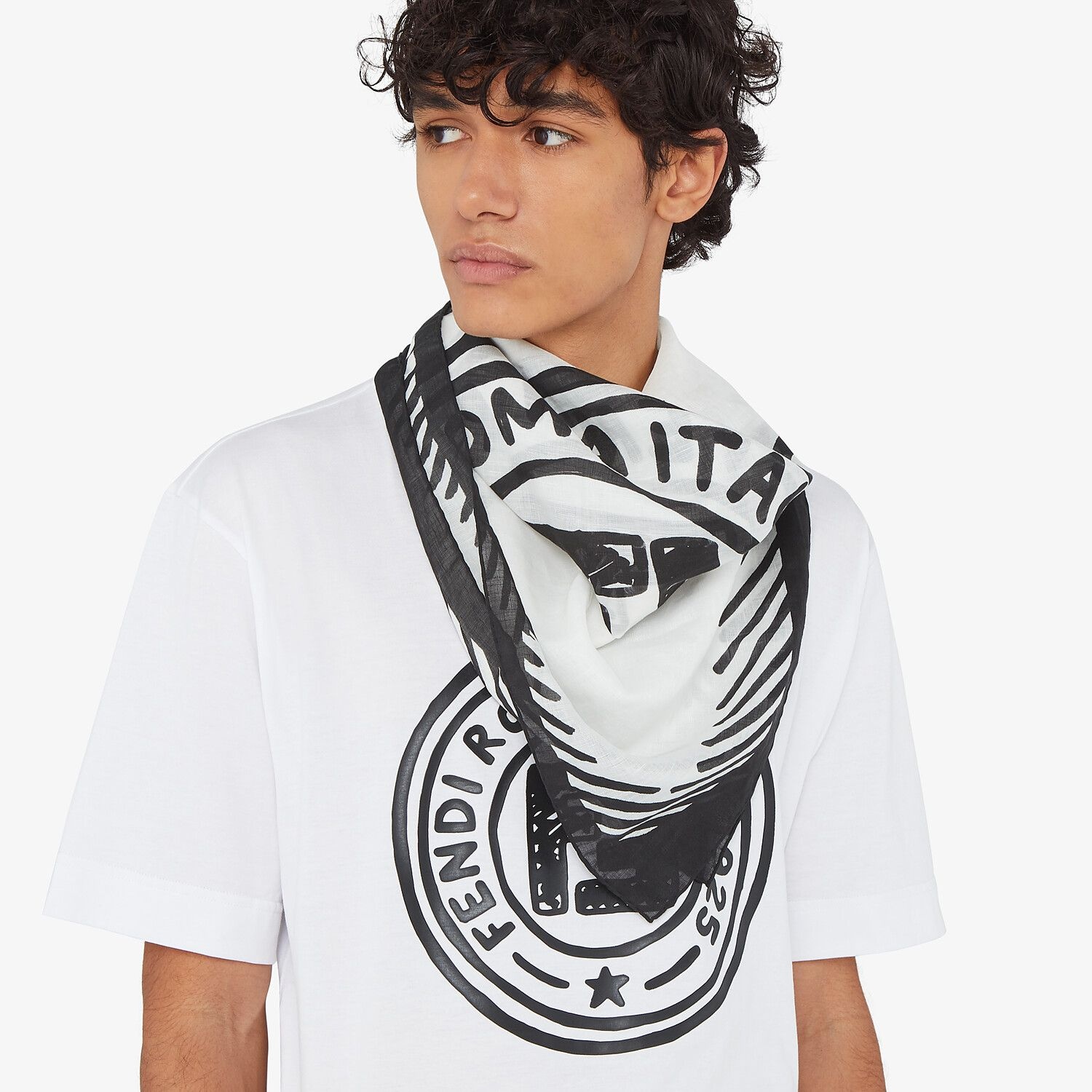 Fendi Roma Joshua Vides silk scarf - 3