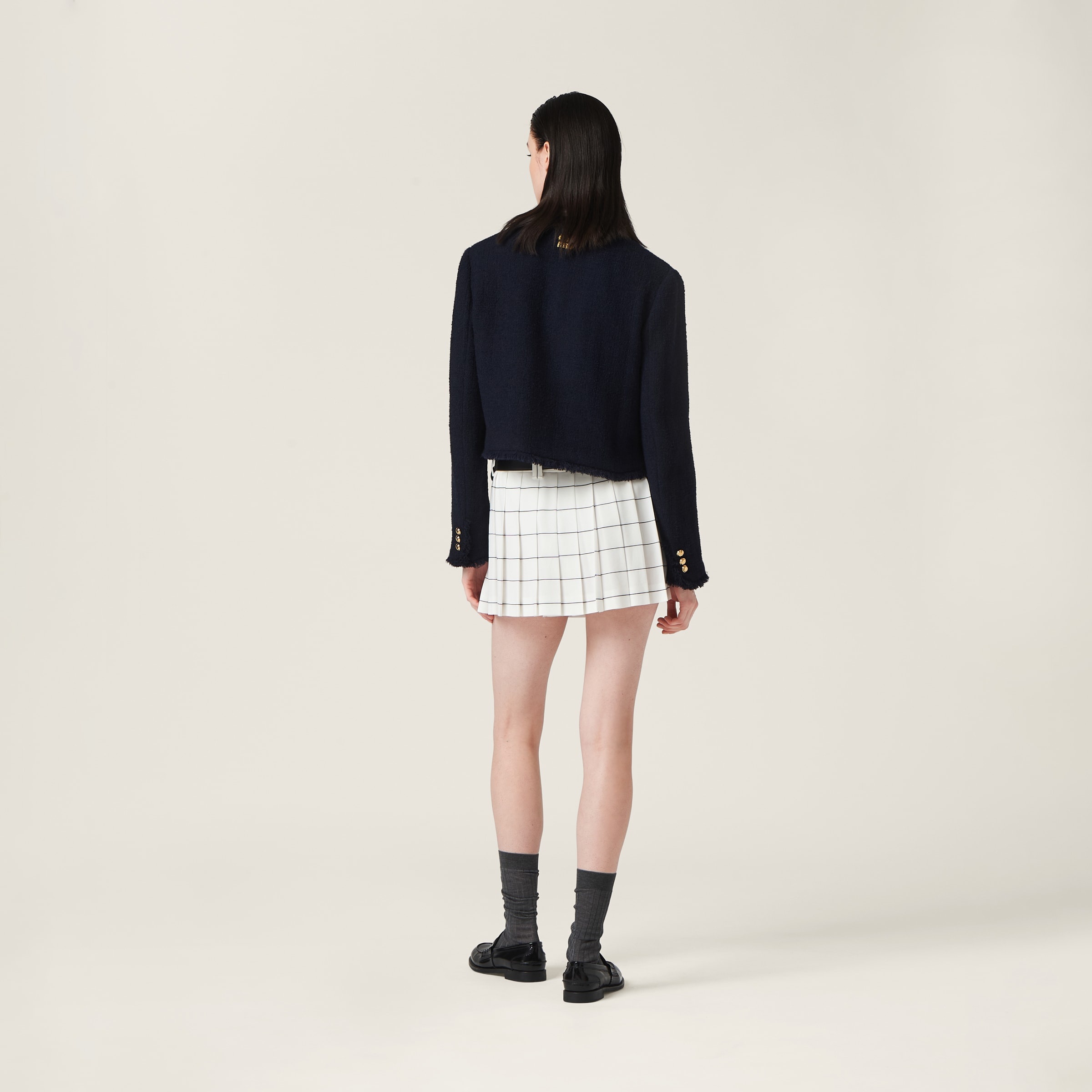 Single-breasted tweed jacket - 3