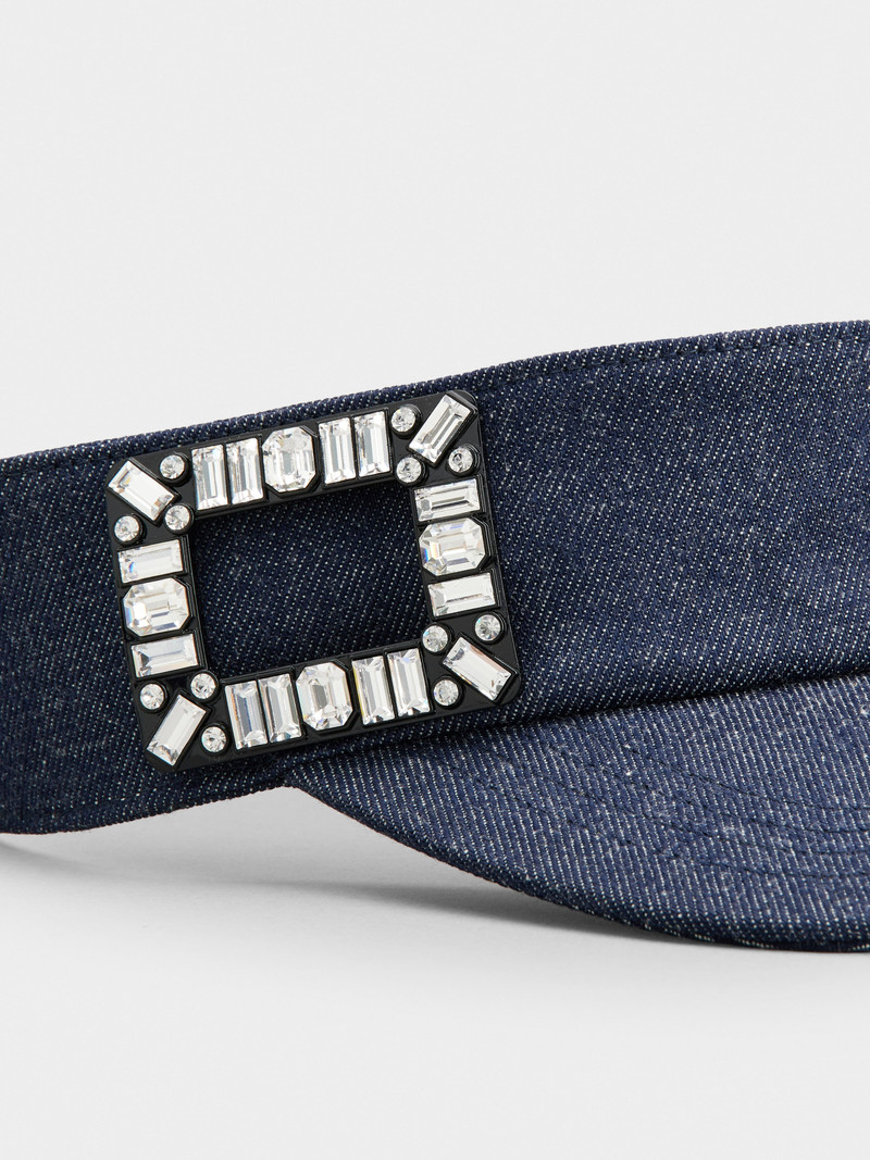 Viv' Skate Visor in Denim 4