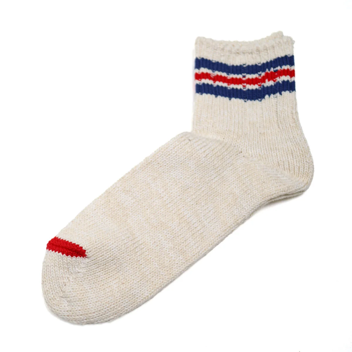 3 Line Slub Quater Off White - 1