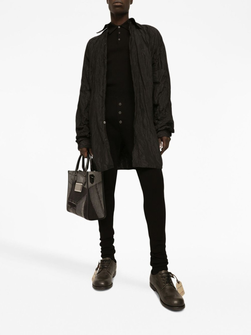 Dolce & Gabbana logo-plaque patchwork shoulder bag outlook