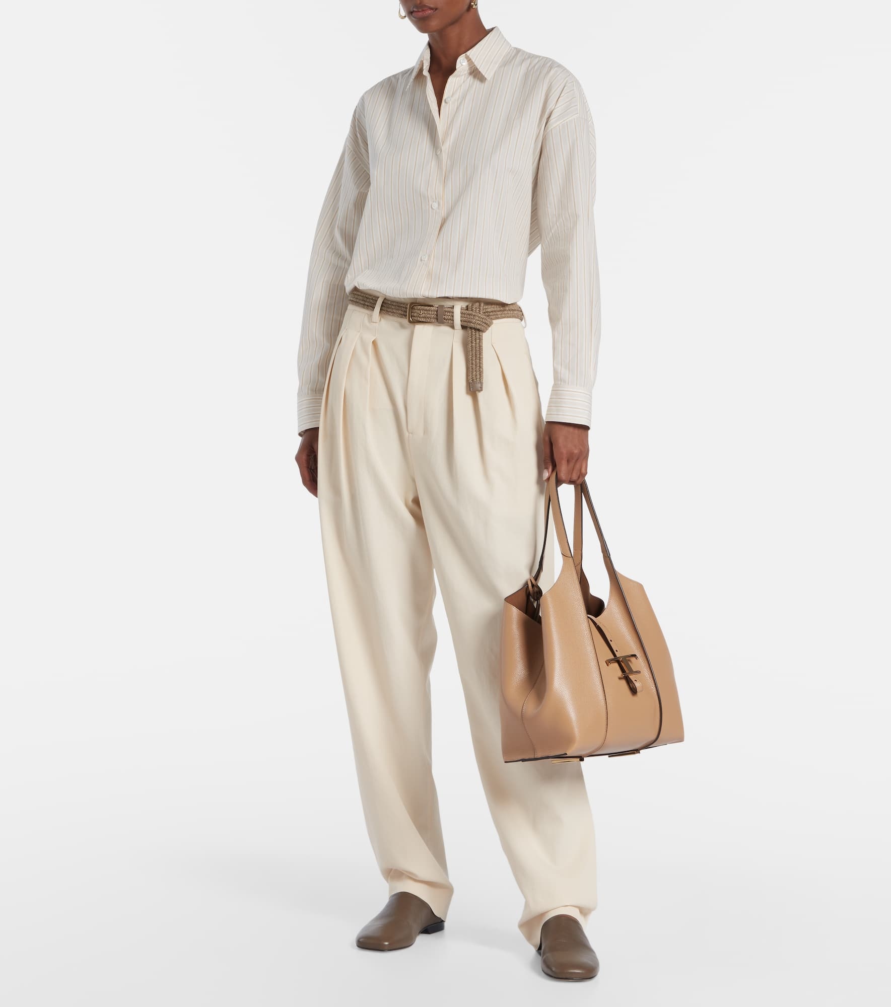 T Timeless leather tote bag - 5