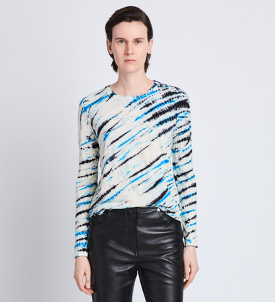 Proenza Schouler Mia T-Shirt in Tie Dye Tissue Jersey outlook
