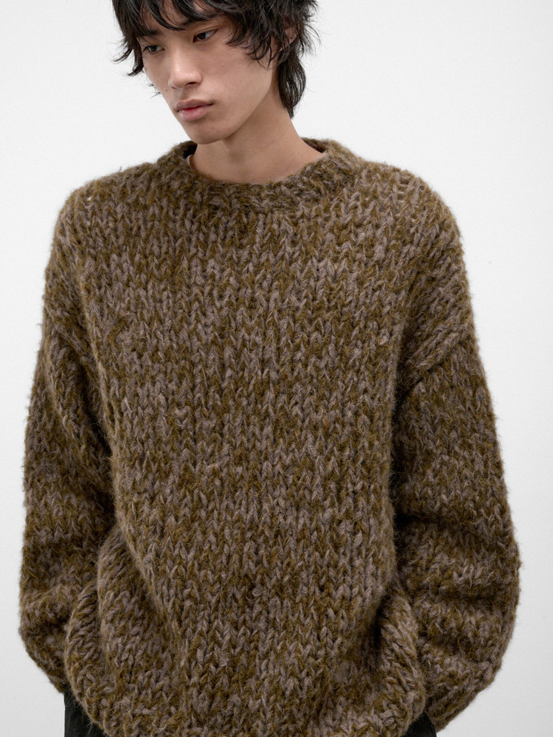 Gray Alpaca-Wool Knit Sweater 5