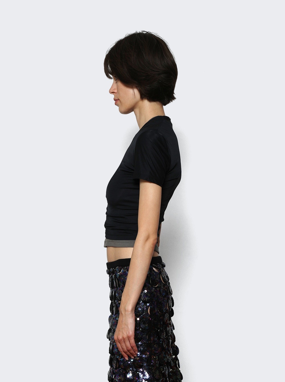Overlay Loophole Rib Tee Black And Shadow Grey - 4