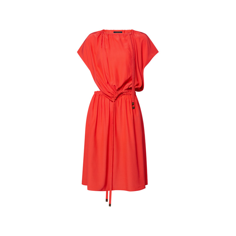 Washed Silk Drawstring Dress 1