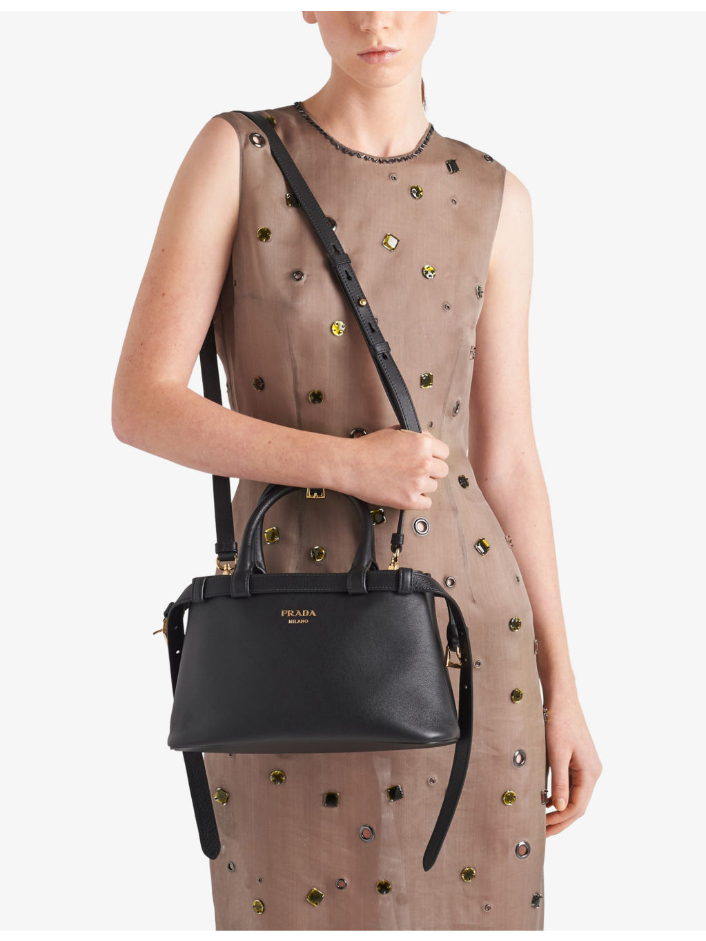 Buckle small leather tote bag - 2