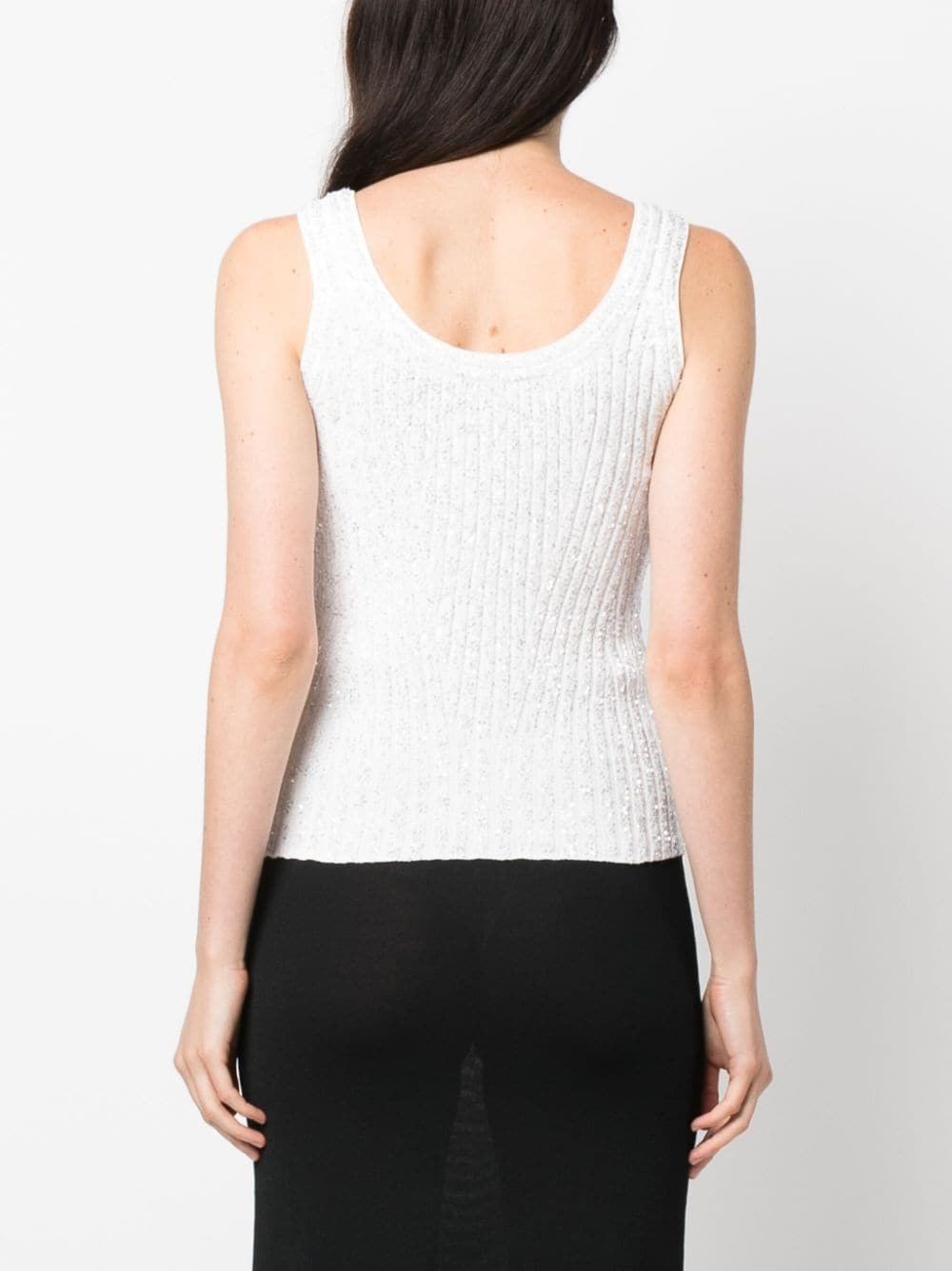 sequin-embellished ribbed top - 4