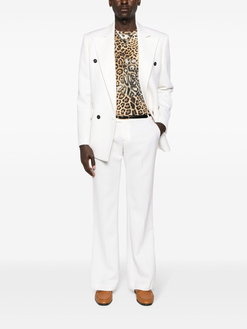 Roberto Cavalli flared virgin wool trousers outlook