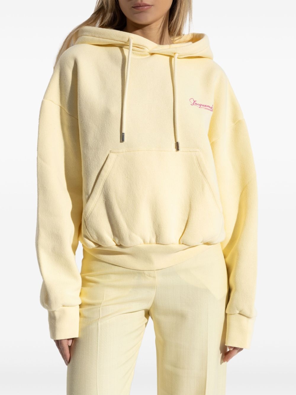 logo-embroidered hoodie - 3