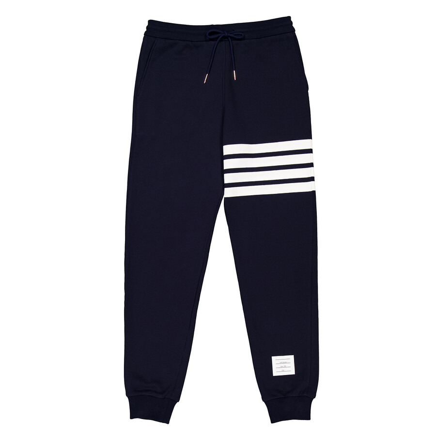Thom Browne Navy 4-Bar Loopback Sweatpants - 1