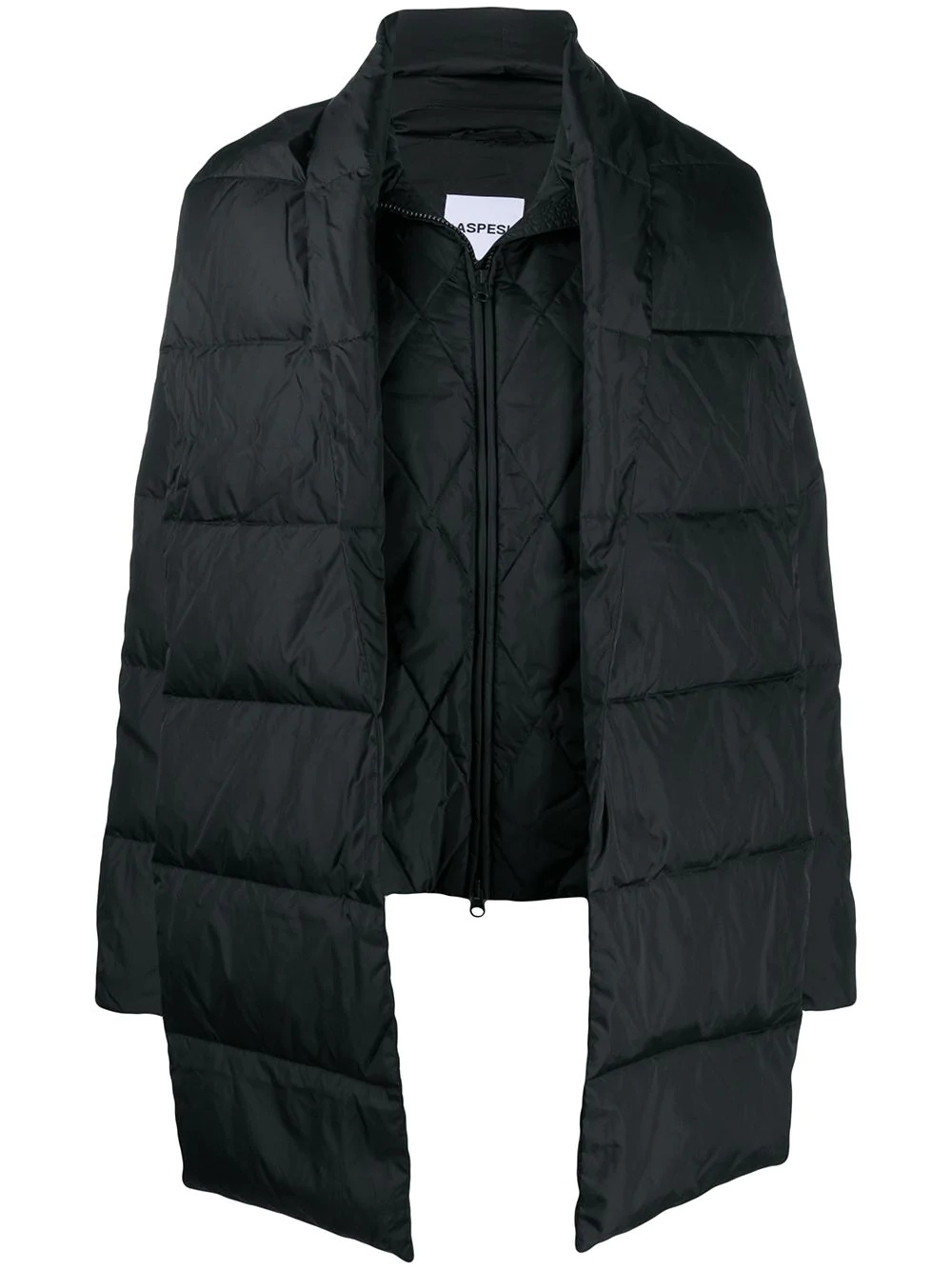 scarf-panelled puffer jacket - 1