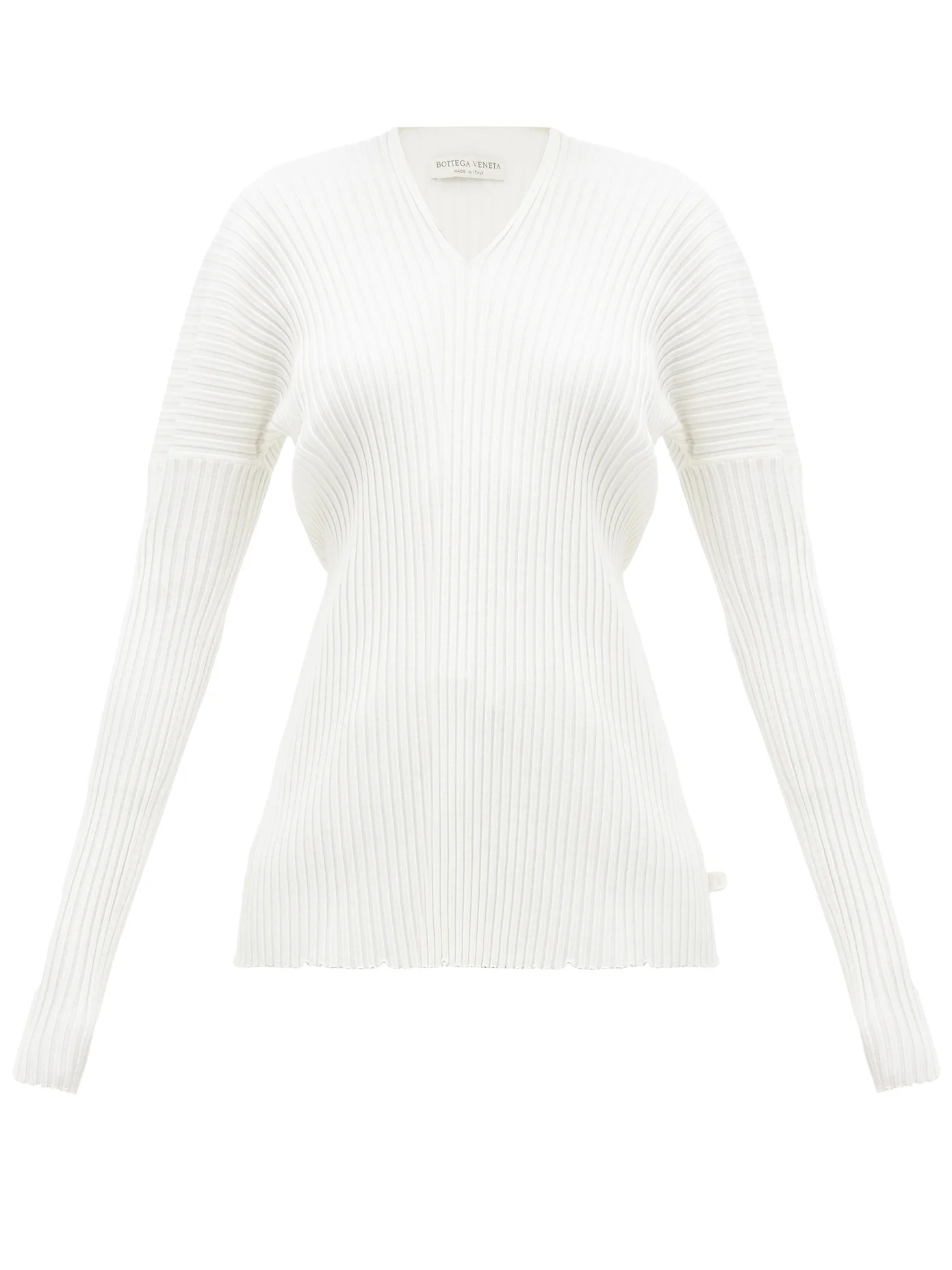 V-neck merino-wool sweater - 1