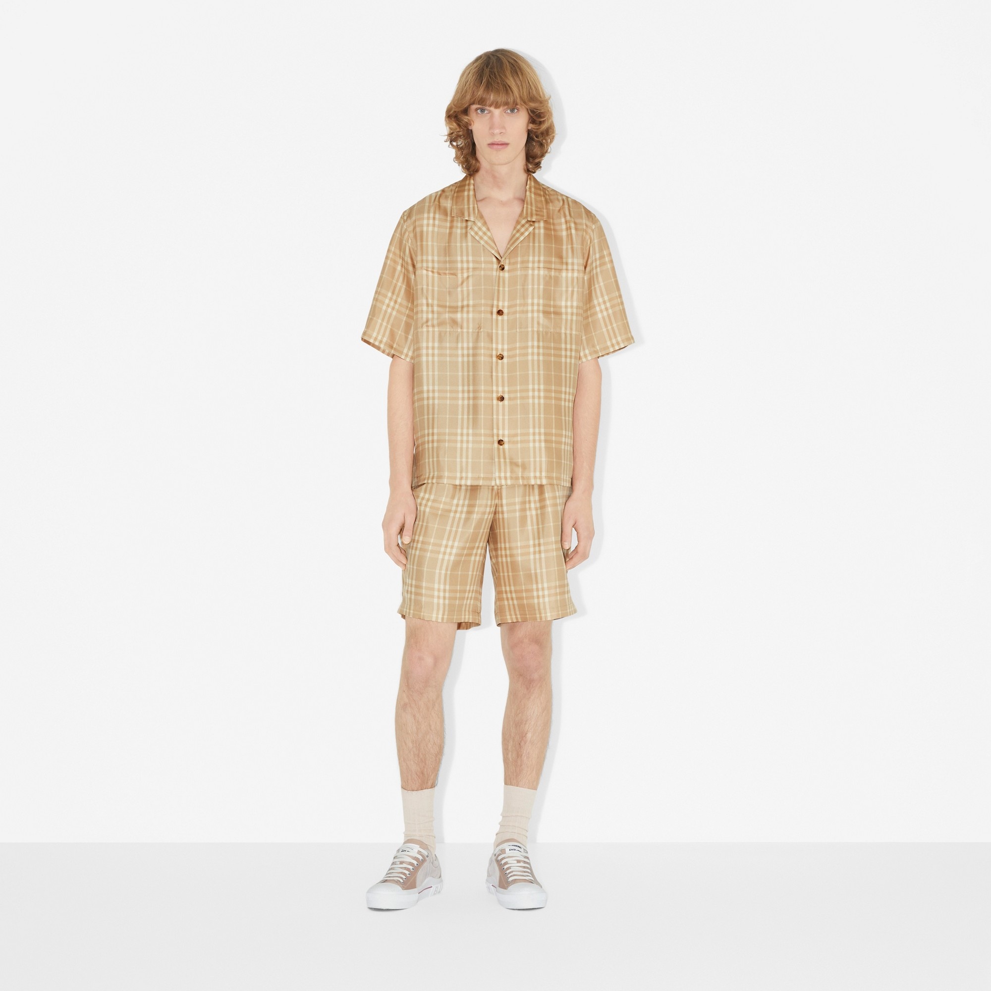 Vintage Check Silk Pyjama Shirt - 2