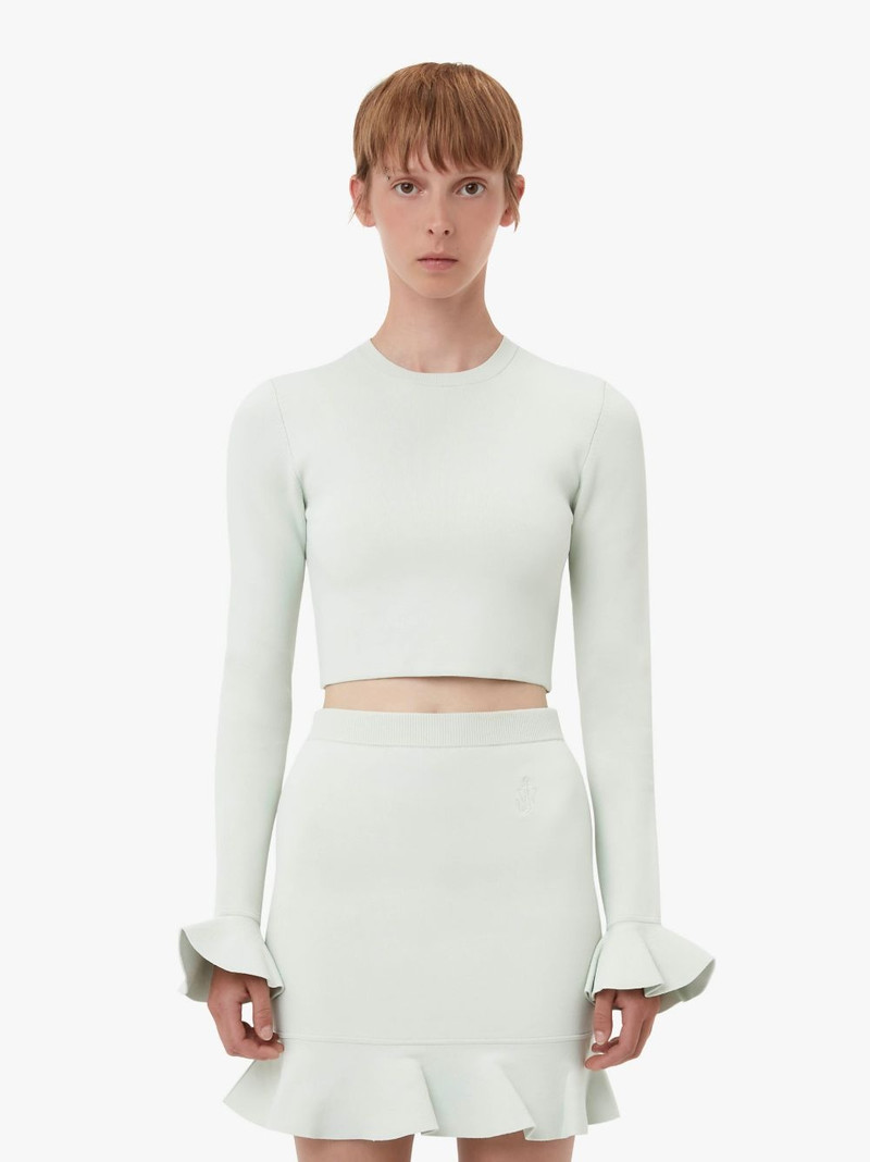 JW Anderson CROPPED RUFFLED SLEEVE JUMPER outlook
