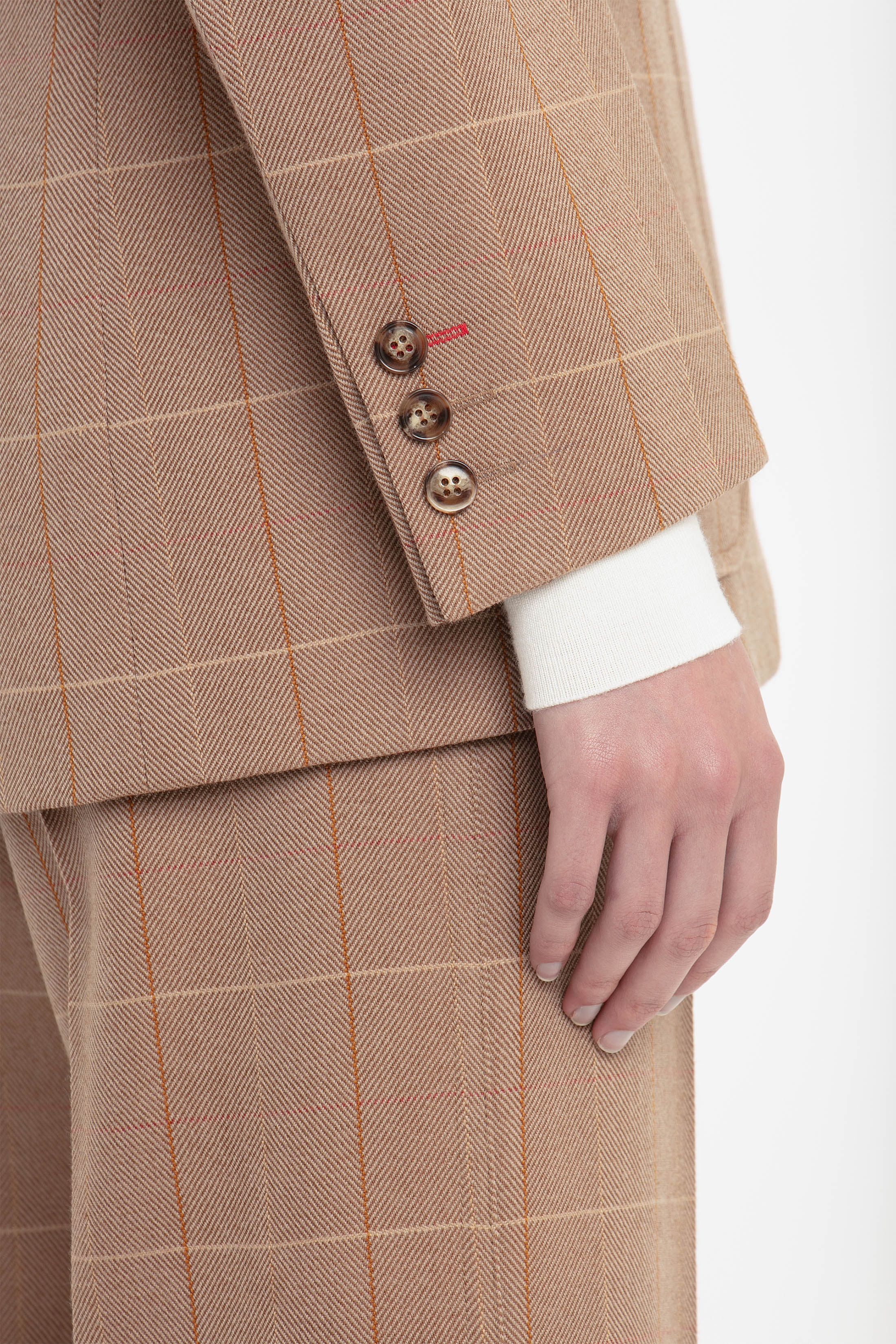 Exclusive Patch Pocket Jacket In Camel-Multi Check - 5