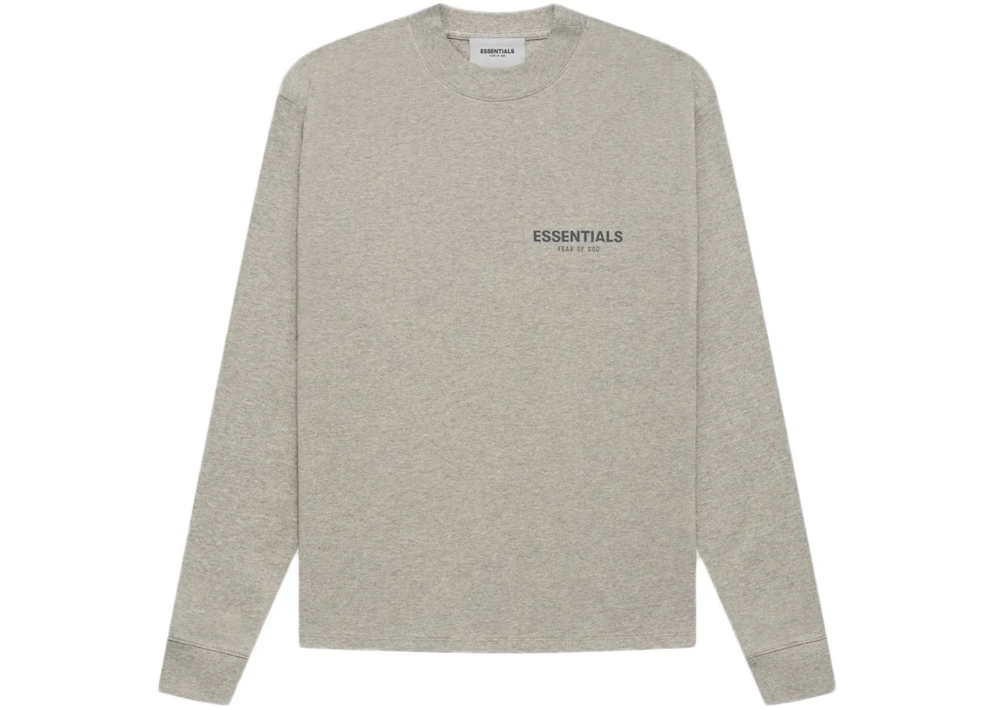 Fear of God Essentials Core Collection L/S T-shirt Dark Heather Oatmeal - 1
