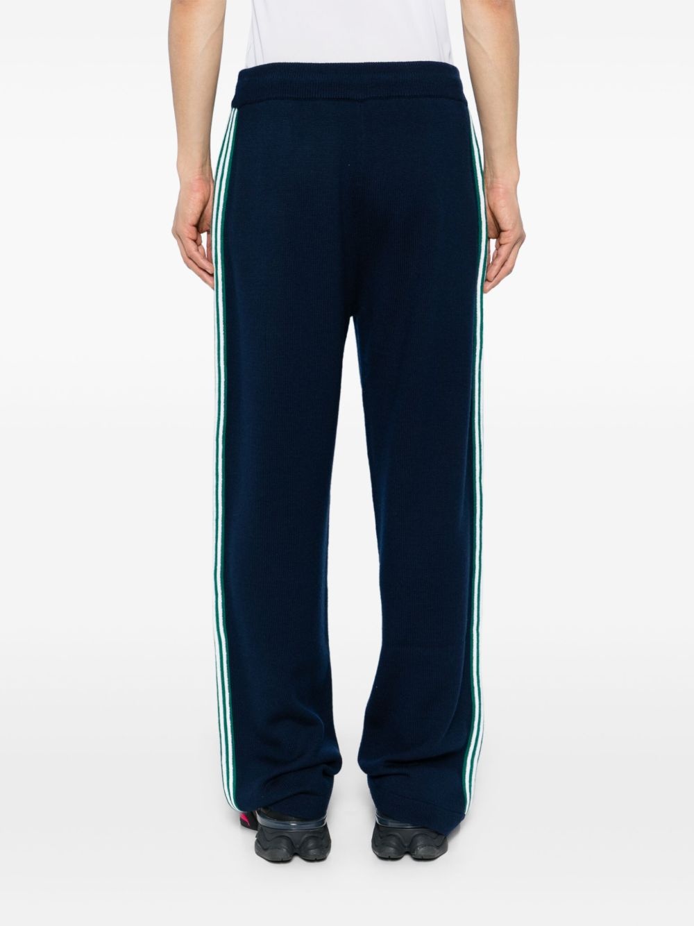 embroidered logo pants - 4