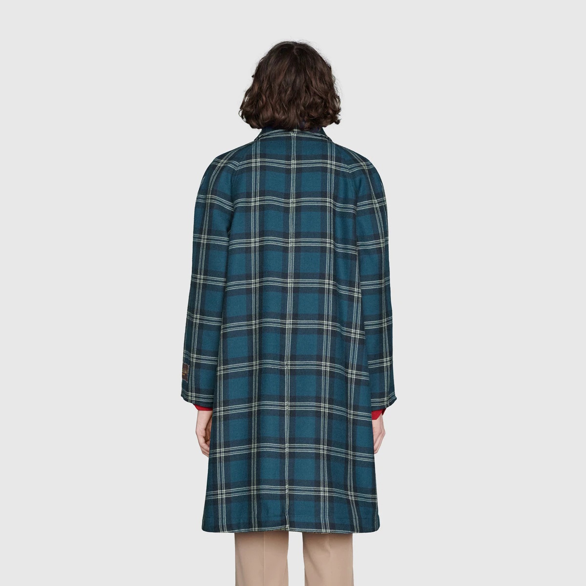 Reversible tartan wool coat - 5